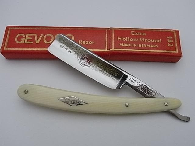 未使用 西洋剃刀 GEVOSO RAZOR 132 カミソリ かみそり レザー