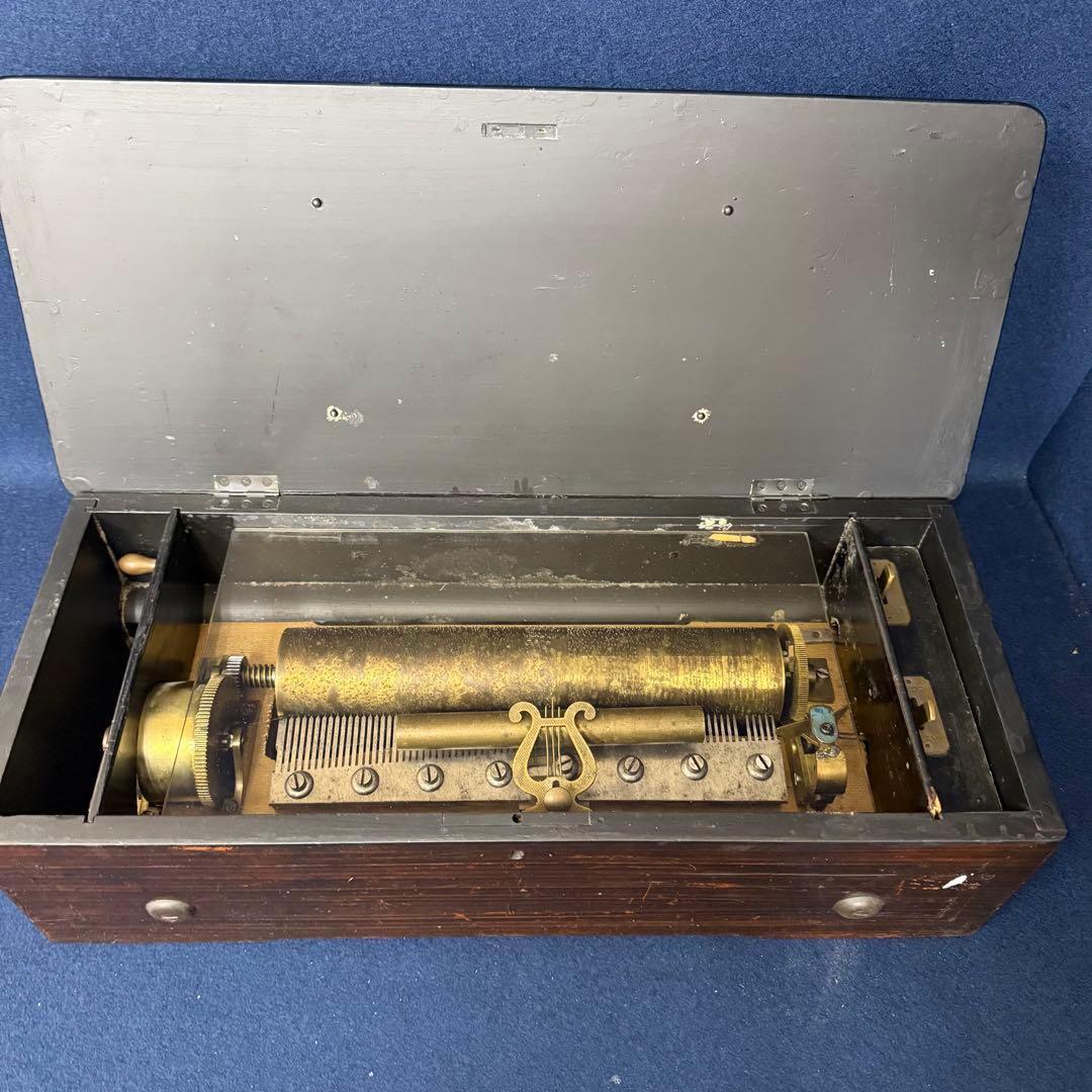 シリンダー オルゴール アンティーク 時代 古玩 当時物 旧家 蔵出 骨董品