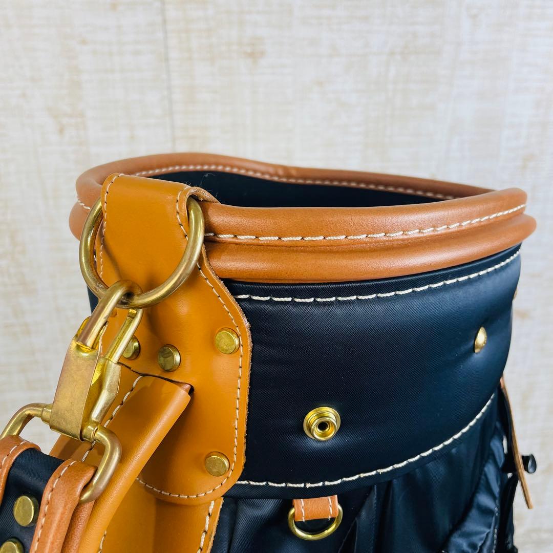 【美品】考英舎コウエイシャ　ハンドメイド　キャディバッグ　高密度ツイルナイロン