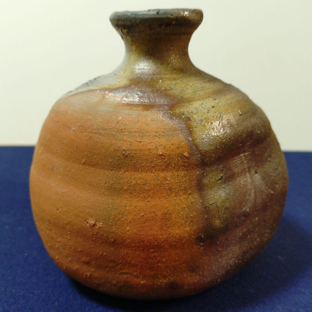 【備前焼】中村六郎　備前窯変徳利