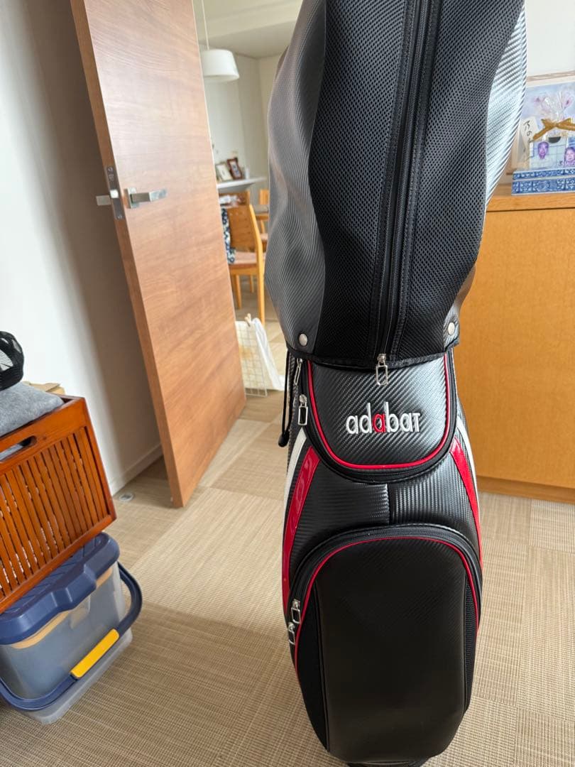 adabat ゴルフバッグ・キャディバッグ 黒/赤