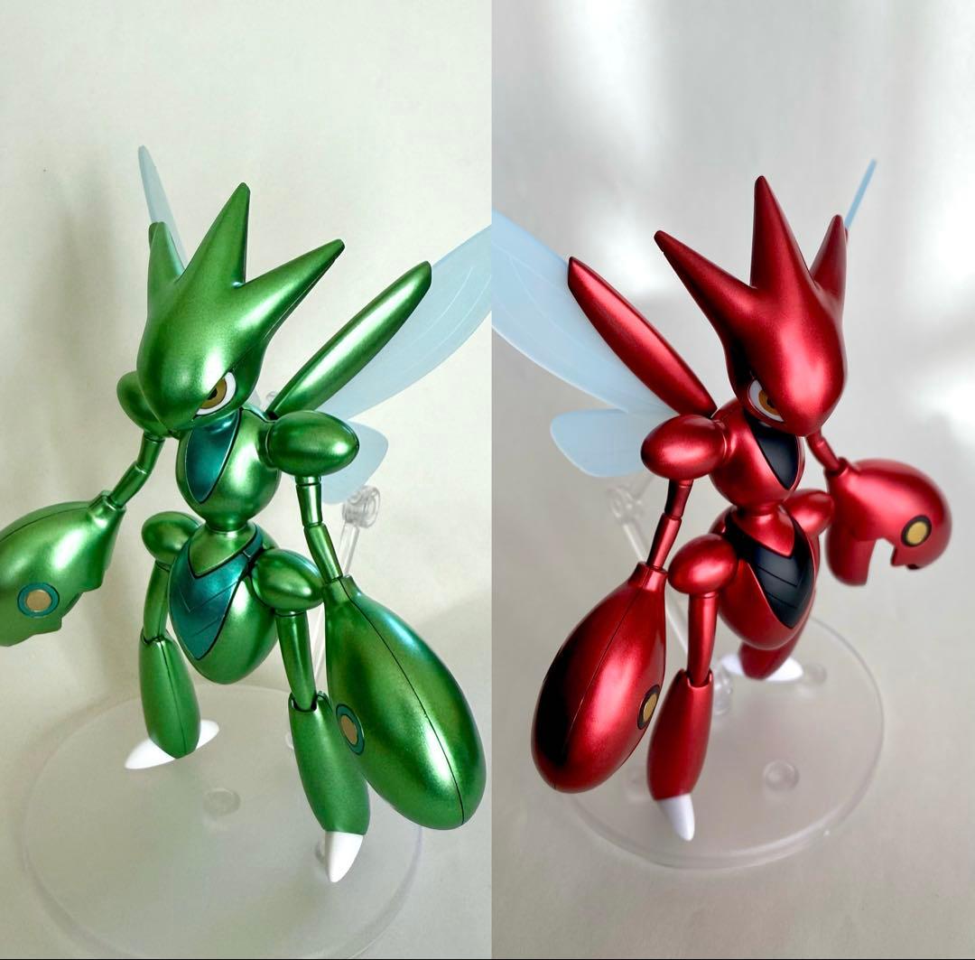 【gouten様ご依頼】ポケプラハッサム　通常色＆色違いVer. 塗装済み完成品