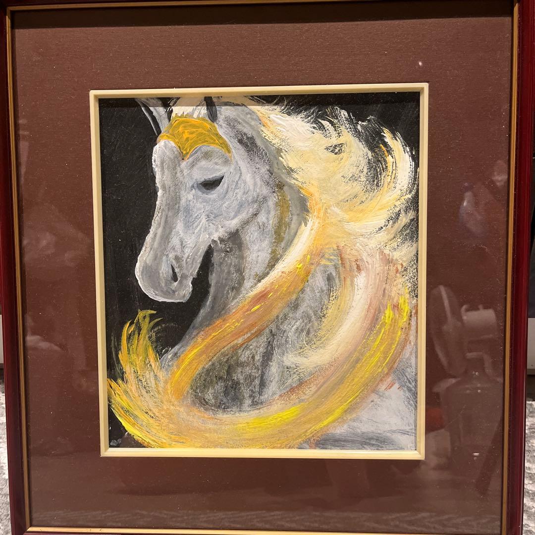 ユニコーンの油彩画40✖️38