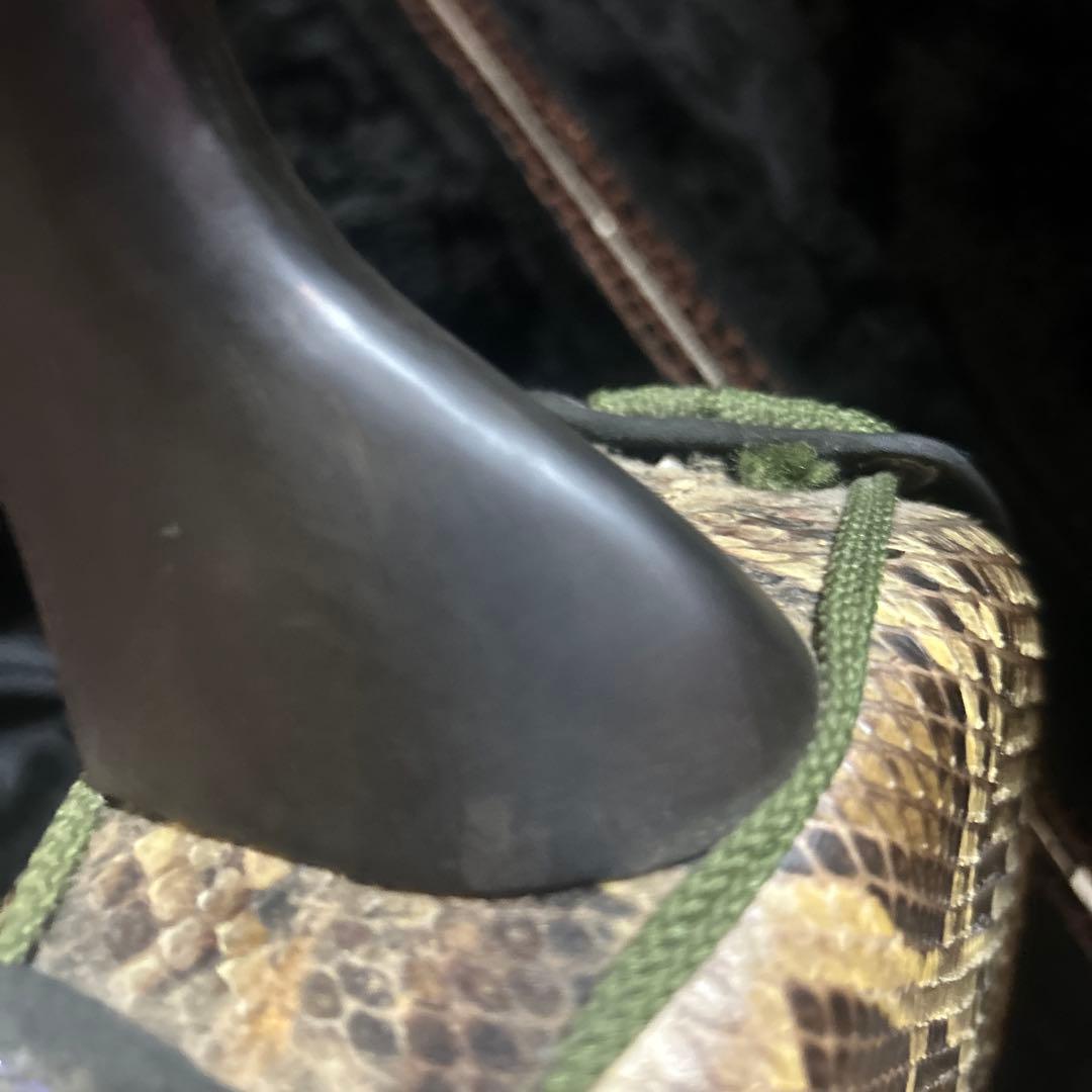 蛇皮 奄美三味線｜奄美大島 福盛堂購入　黒檀｜蛇皮胴巻き｜調整済｜ハードケース付