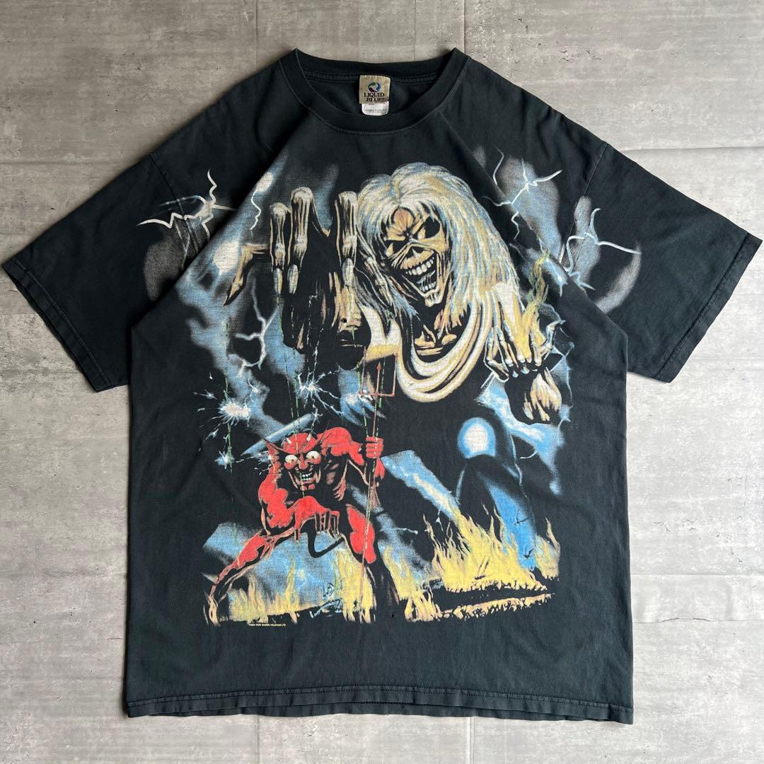 Iron Maiden　アイアンメイデン　魔力の刻印　リキッドブルー製　Tee