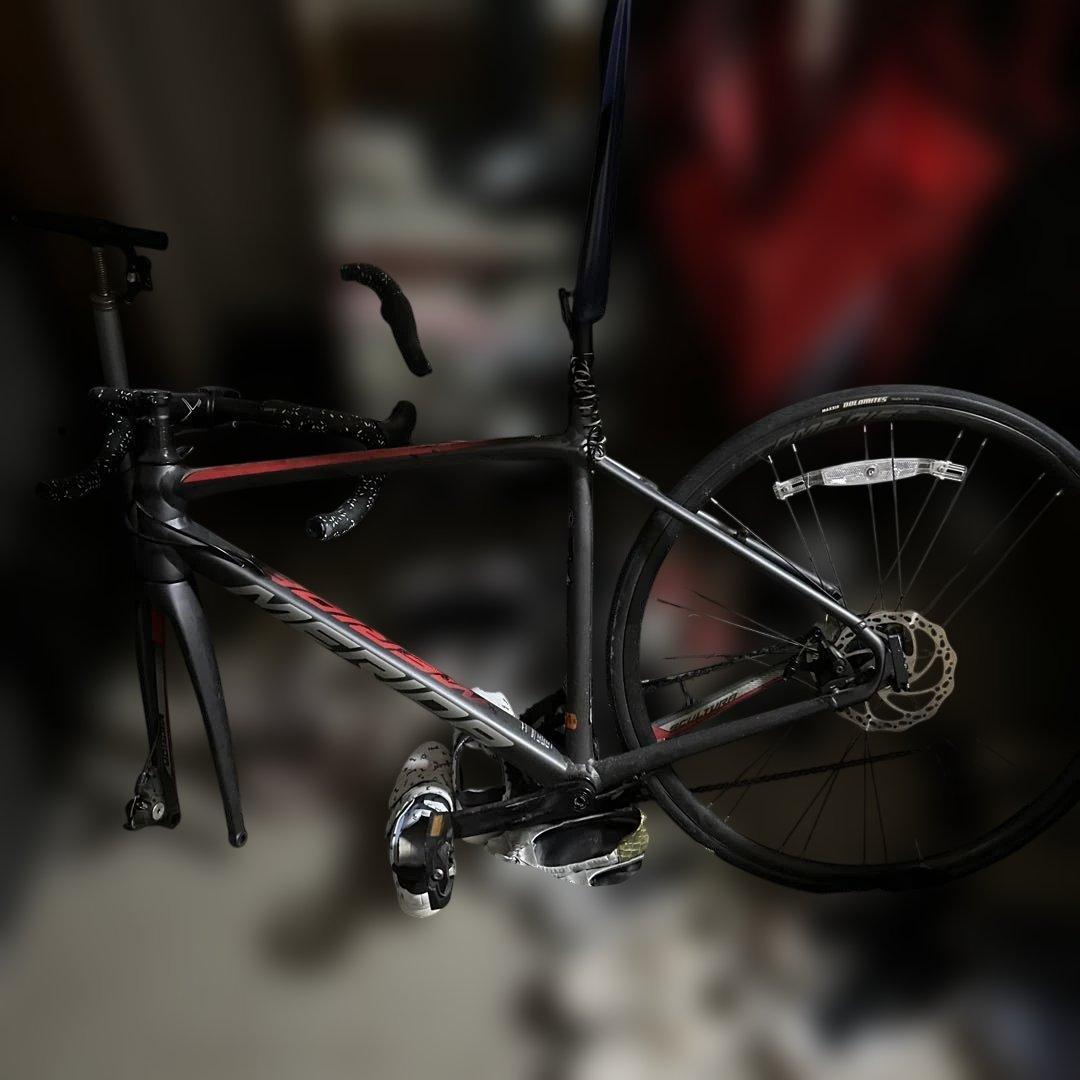 MERIDA ロードバイクフレーム ブラック/レッド　発送不可。引き取り限定。