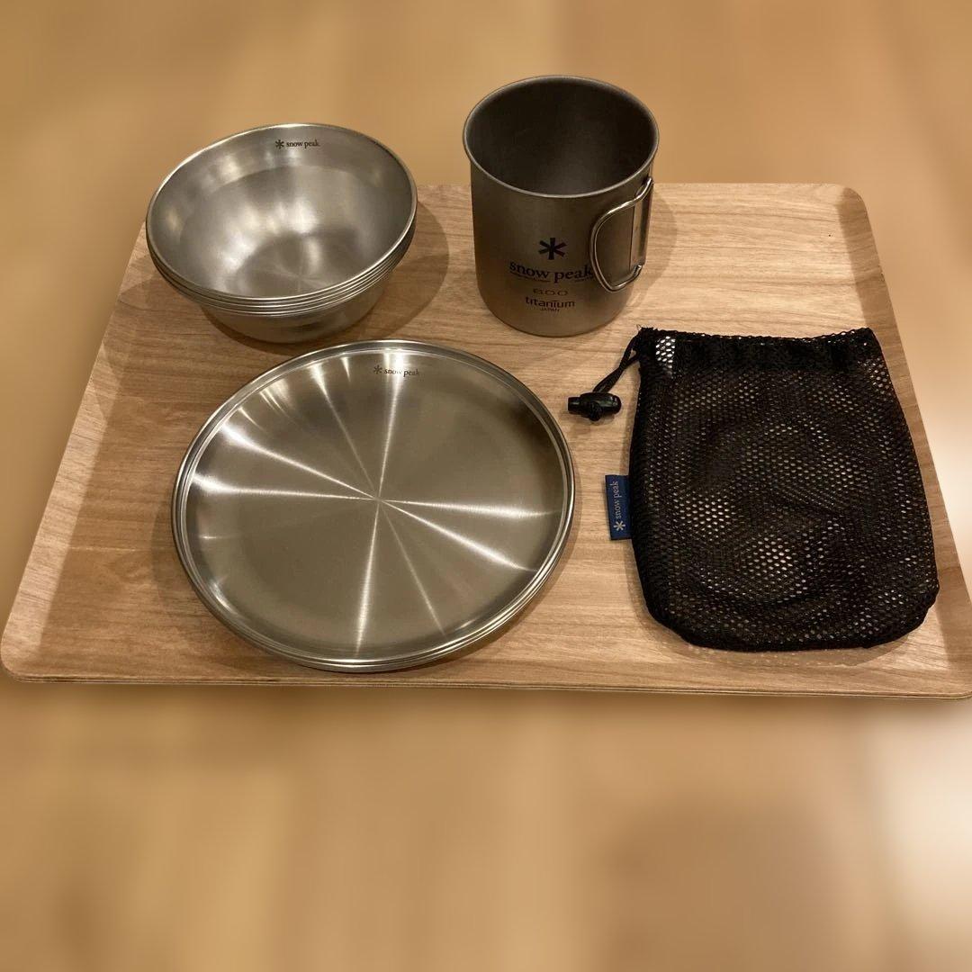 新品スノーピーク テーブルウェア ボールM/プレートM/チタンシングルマグ600