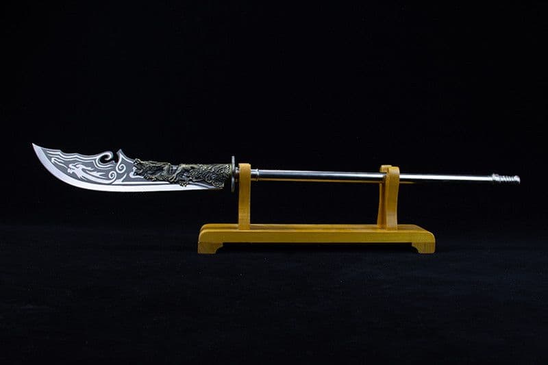 小型青龍カ月刀A 古兵器 武具　刀装具　日本刀　模造刀 居合刀