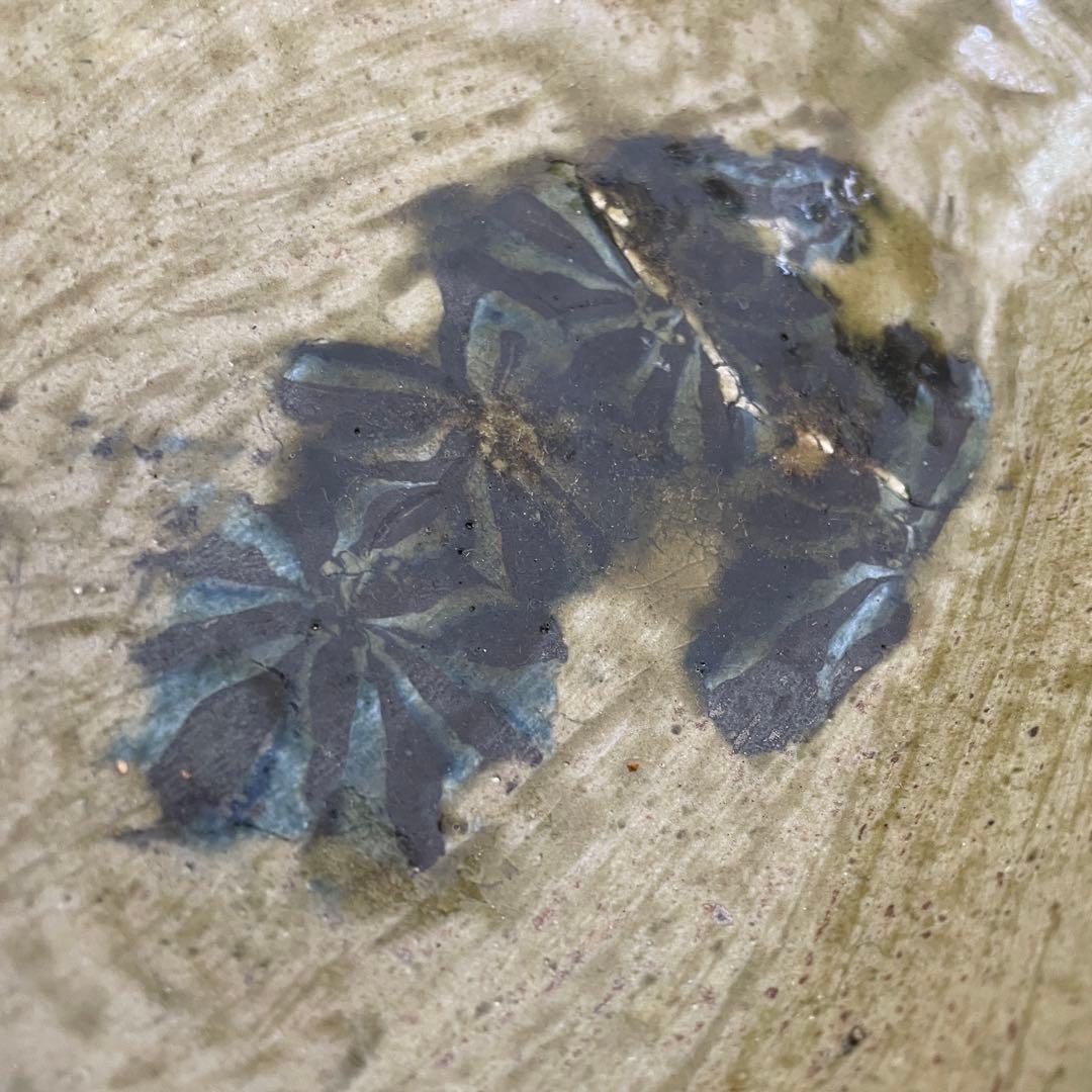 【魚の宮】　山内瑠璃子　練り込み　大島窯　置物