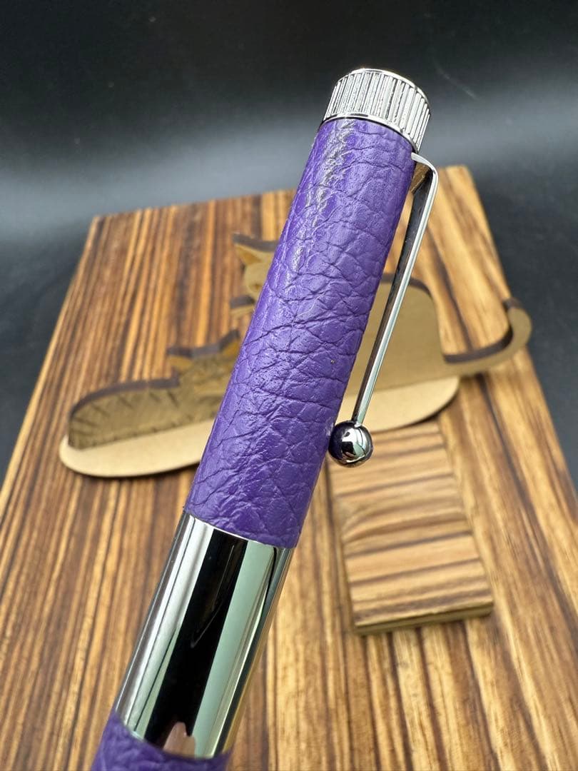 伊東屋 ロメオ ボールペン No.3 レザー ロイヤルパープル