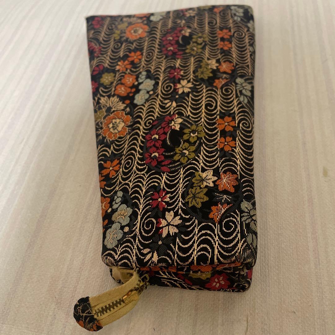 保管品 三味線バチ 花柄ケース付き べっこう