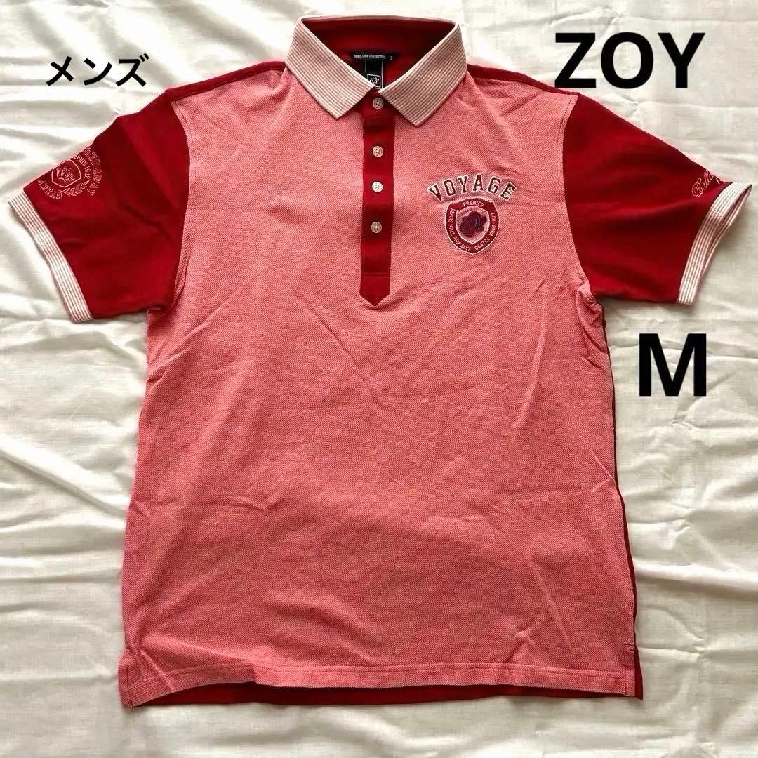 ◆美品◆ ZOY ゾーイ ロゴ 刺繍 ストレッチ 半袖 ポロシャツ ゴルフウェア