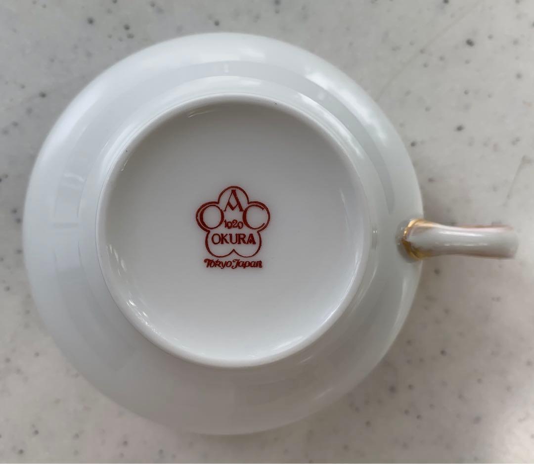 希少　大倉陶園　オールド大倉　コーヒーカップ　赤マロン印　1929 ヴィンテージ