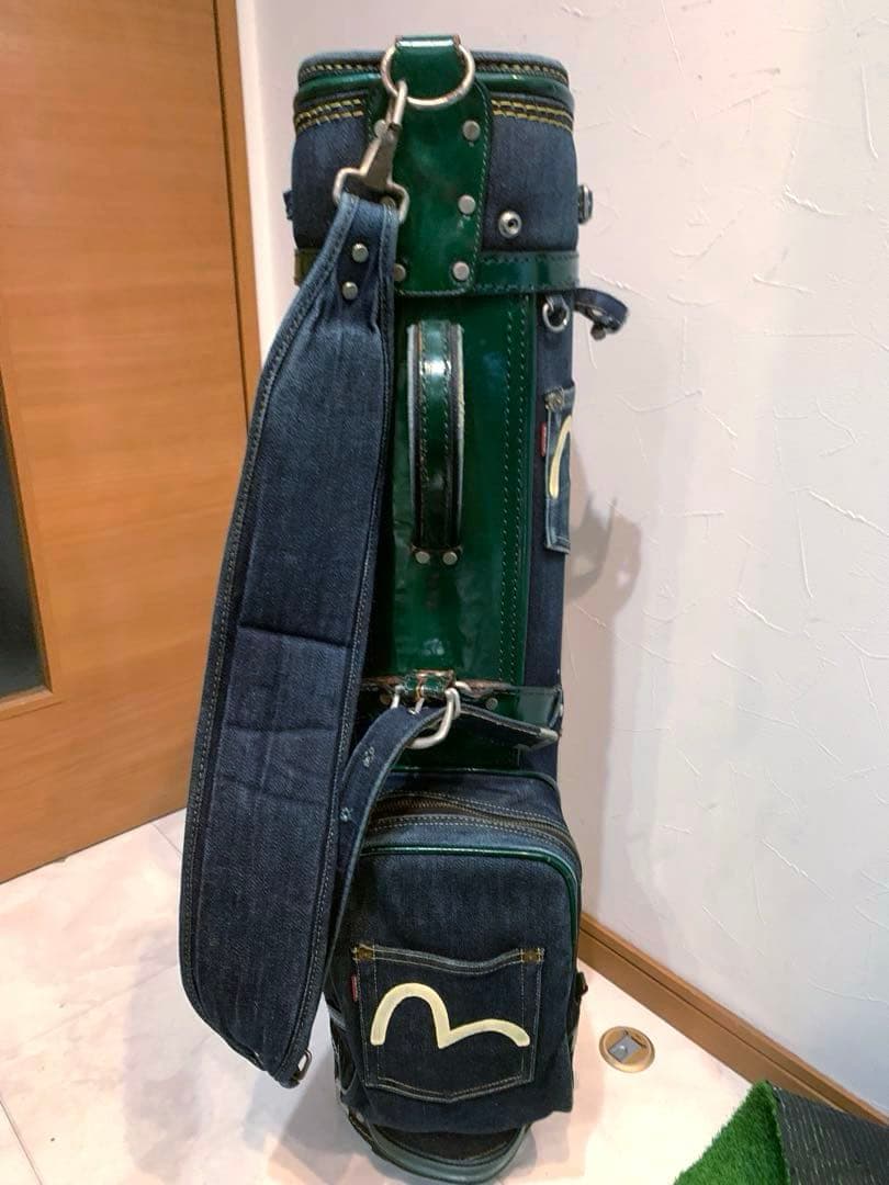 希少　EVISU エヴィス　キャディバッグ　デニム　本革　エビス
