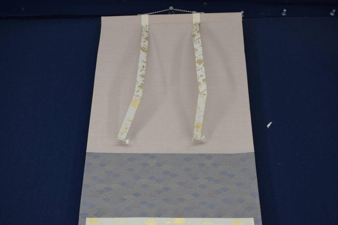 【真作】前大徳長禅宗淡/一行書/春入千林処々鴬/掛軸☆宝船☆Y-815　JM