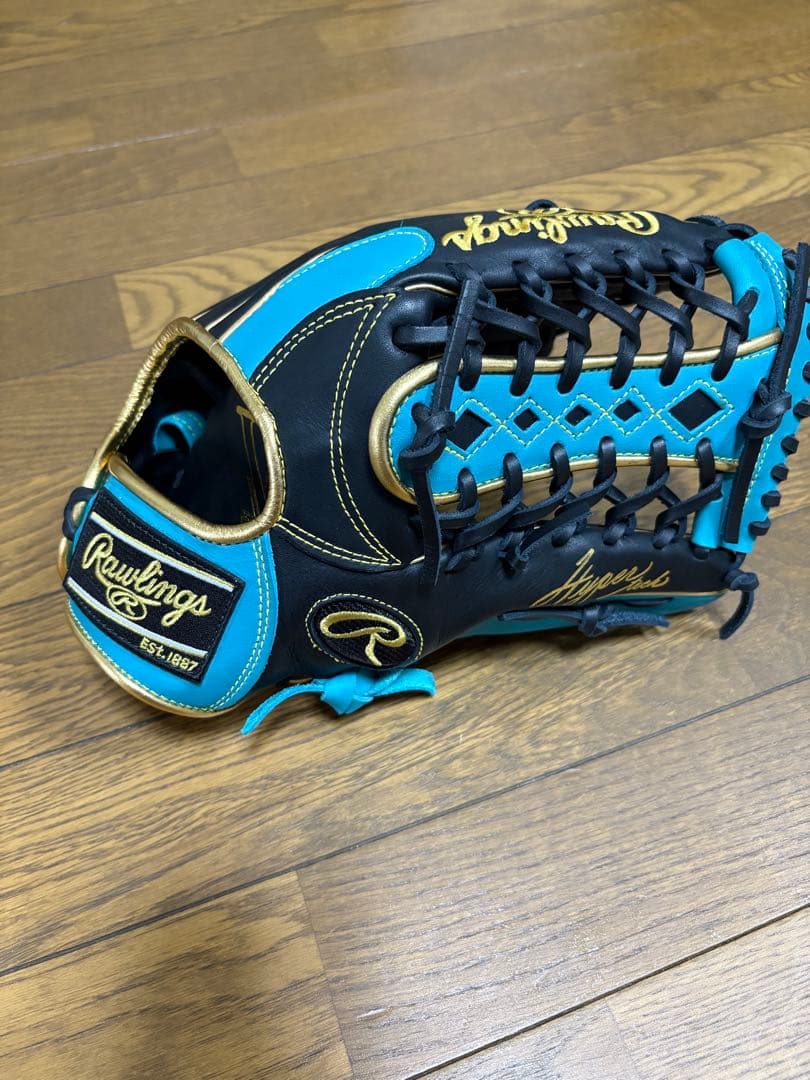 Rawlings Hyper 軟式グローブ 黒/青