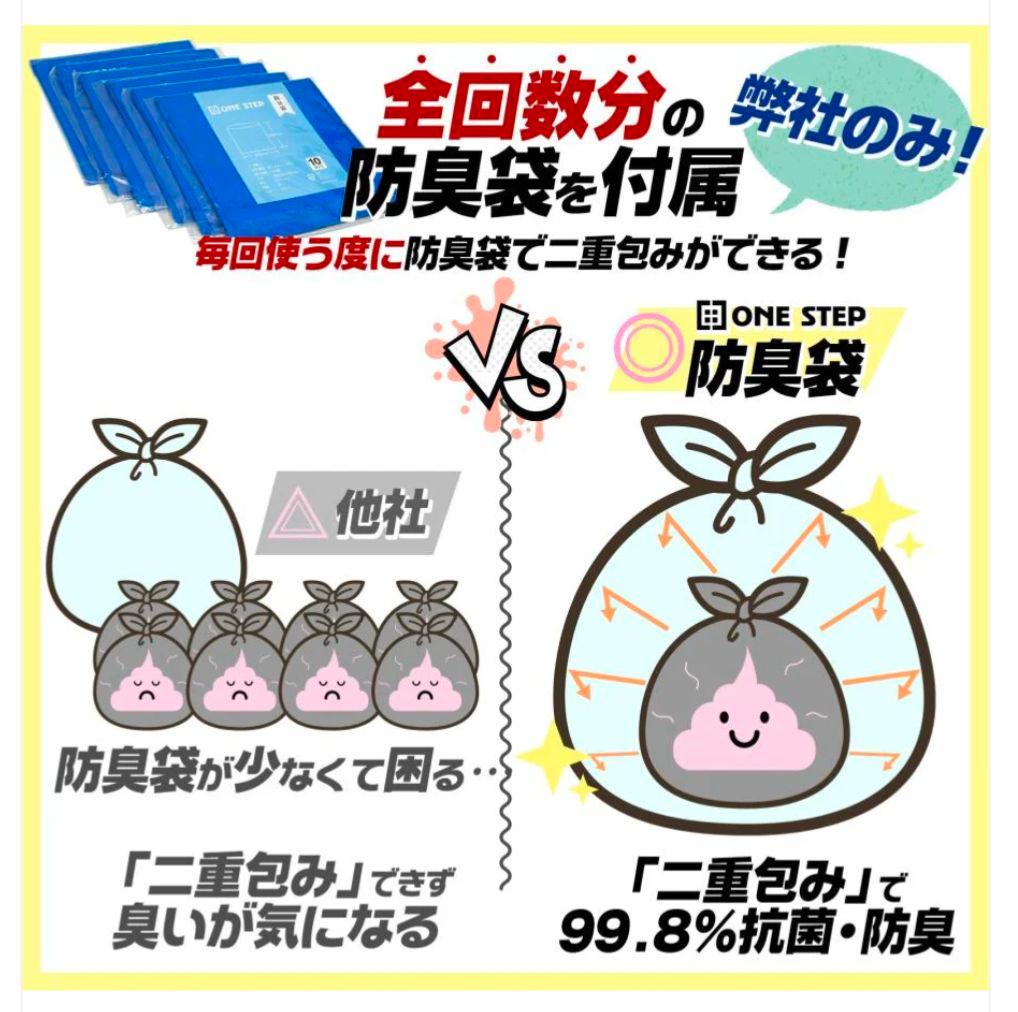 【新品未開封】非常用トイレセット 180回分　防災推奨品　強力消臭効果　防災対策