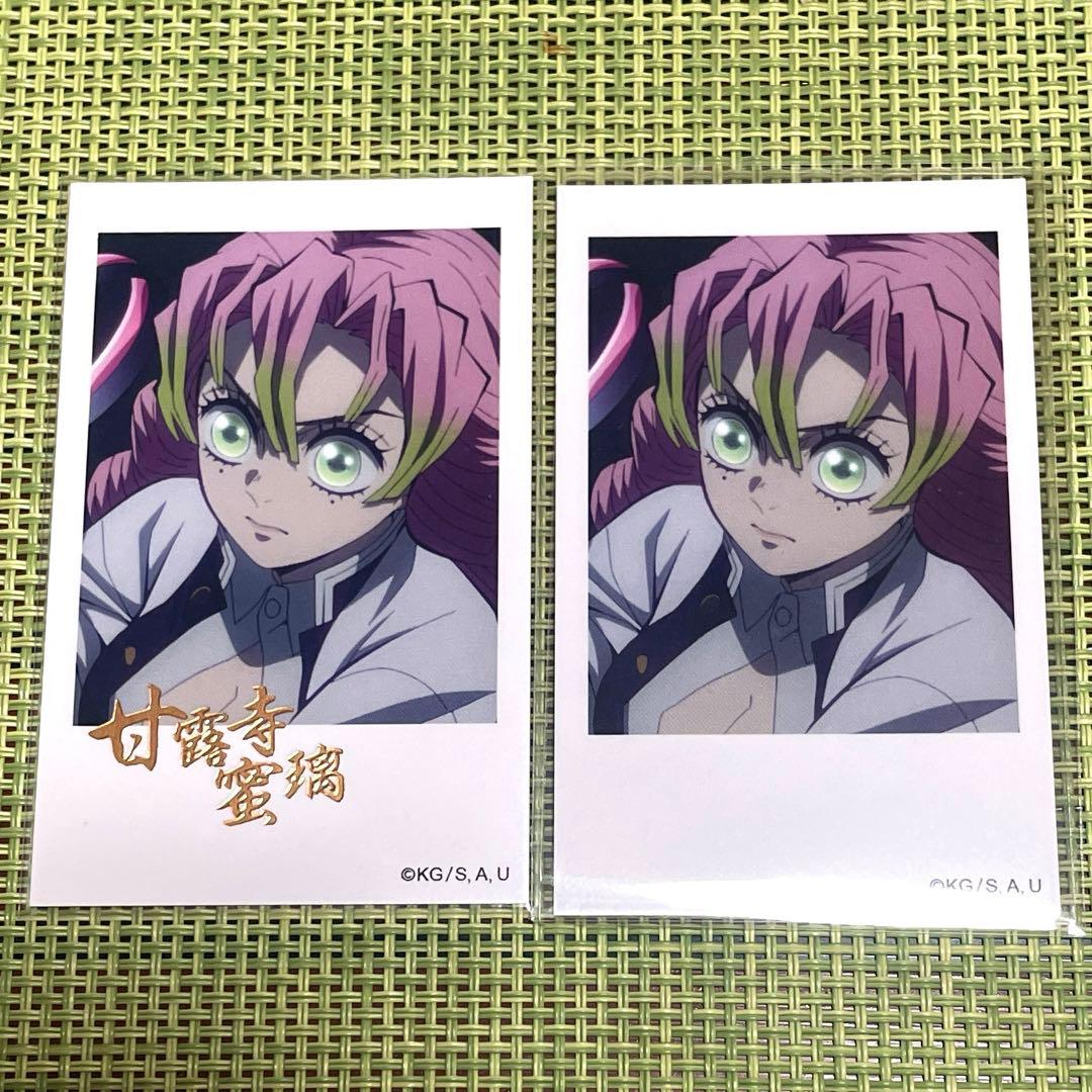 鬼滅の刃　柱カフェ　箔押し　レア　チェキ風ブロマイド　甘露寺蜜璃　★