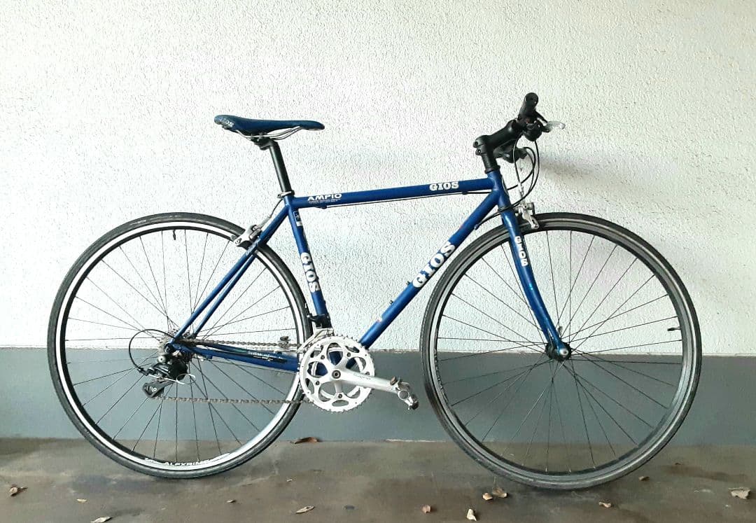 GIOS AMPIO クロモリ クロスバイク 700c 2x9速 ジオスブルー