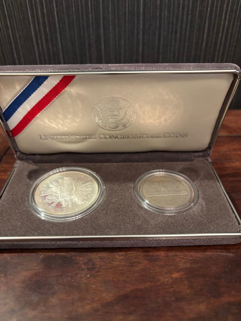 1989年 アメリカ銀貨 アメリカ議会創始200年記念銀貨 白銅貨 2枚セット