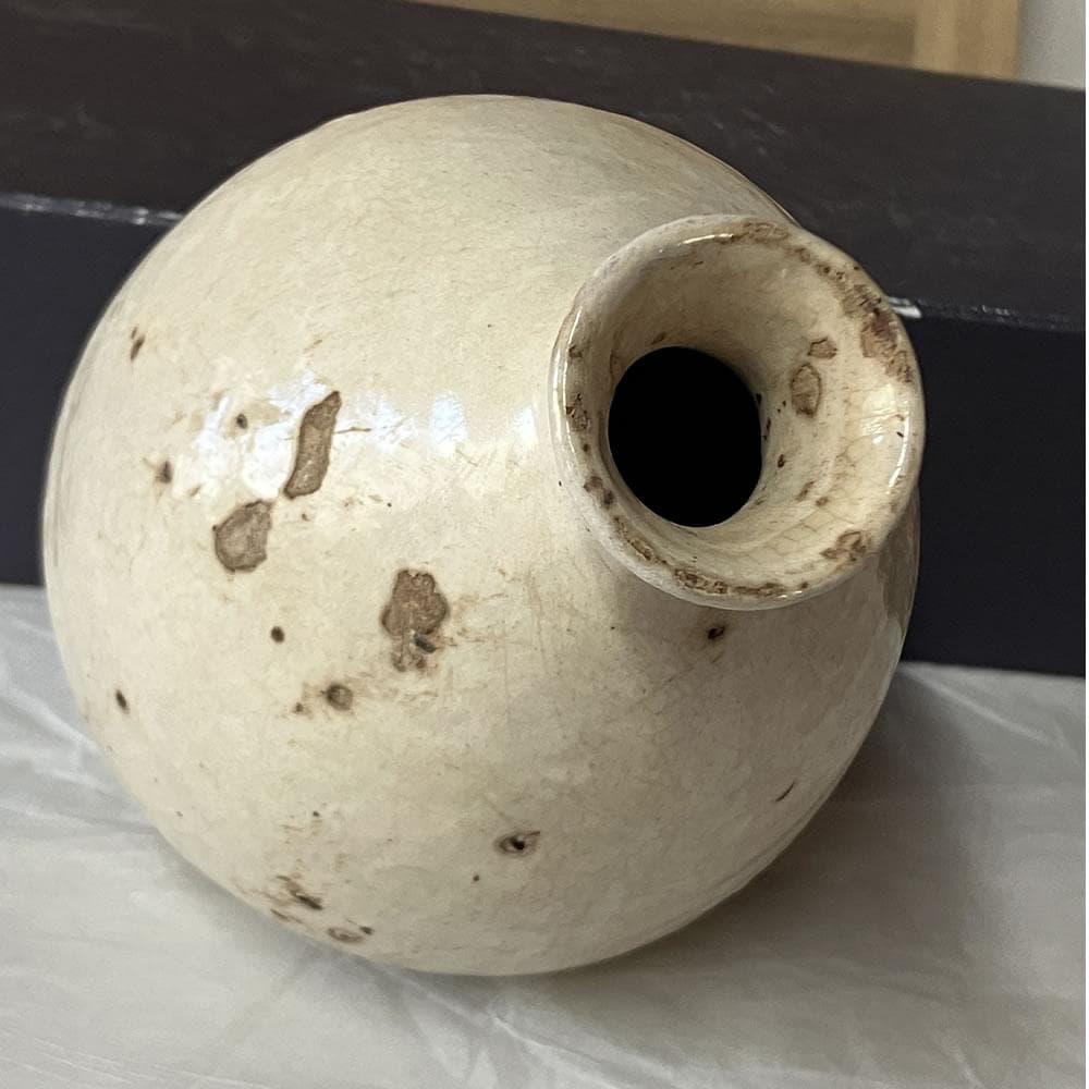 e3142 李朝 粉引 徳利 高さ13.5cm 白磁 時代 朝鮮古美術