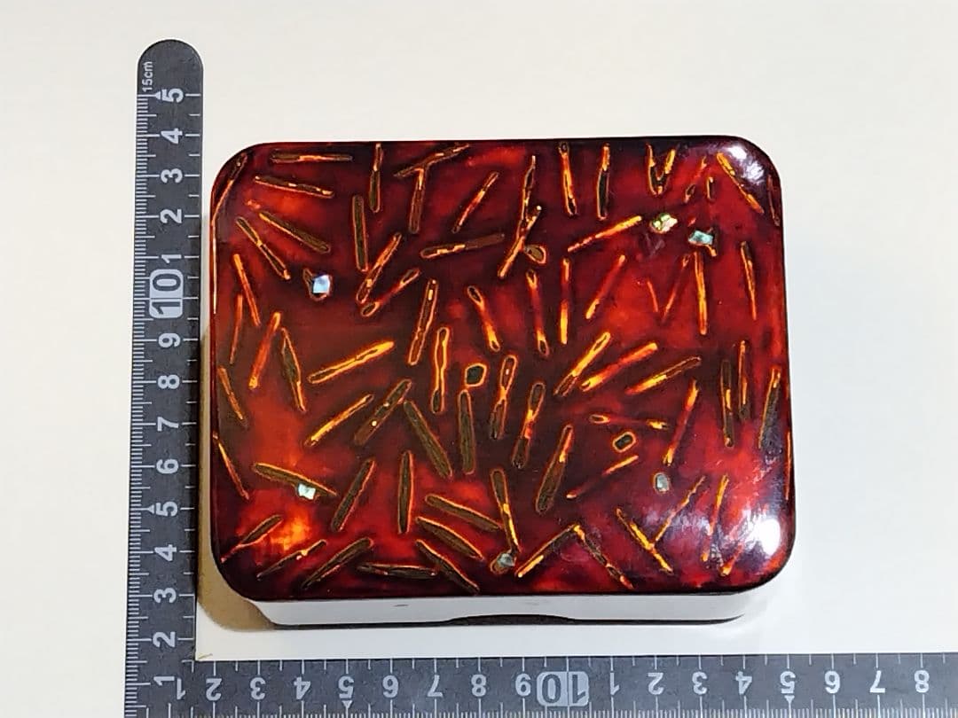 伝統工芸　若狭塗　螺鈿　小箱　慶州（本間慶一郎 氏）