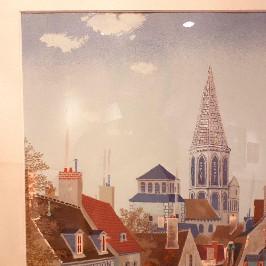 フランス輸入　リトグラフ　MICHEL DELACROIX　ドラクロワ　風景画