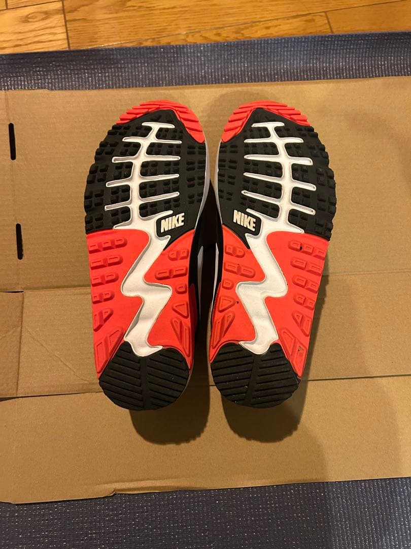 ゴルフシューズ Nike Air Max 90 ブラック/レッド