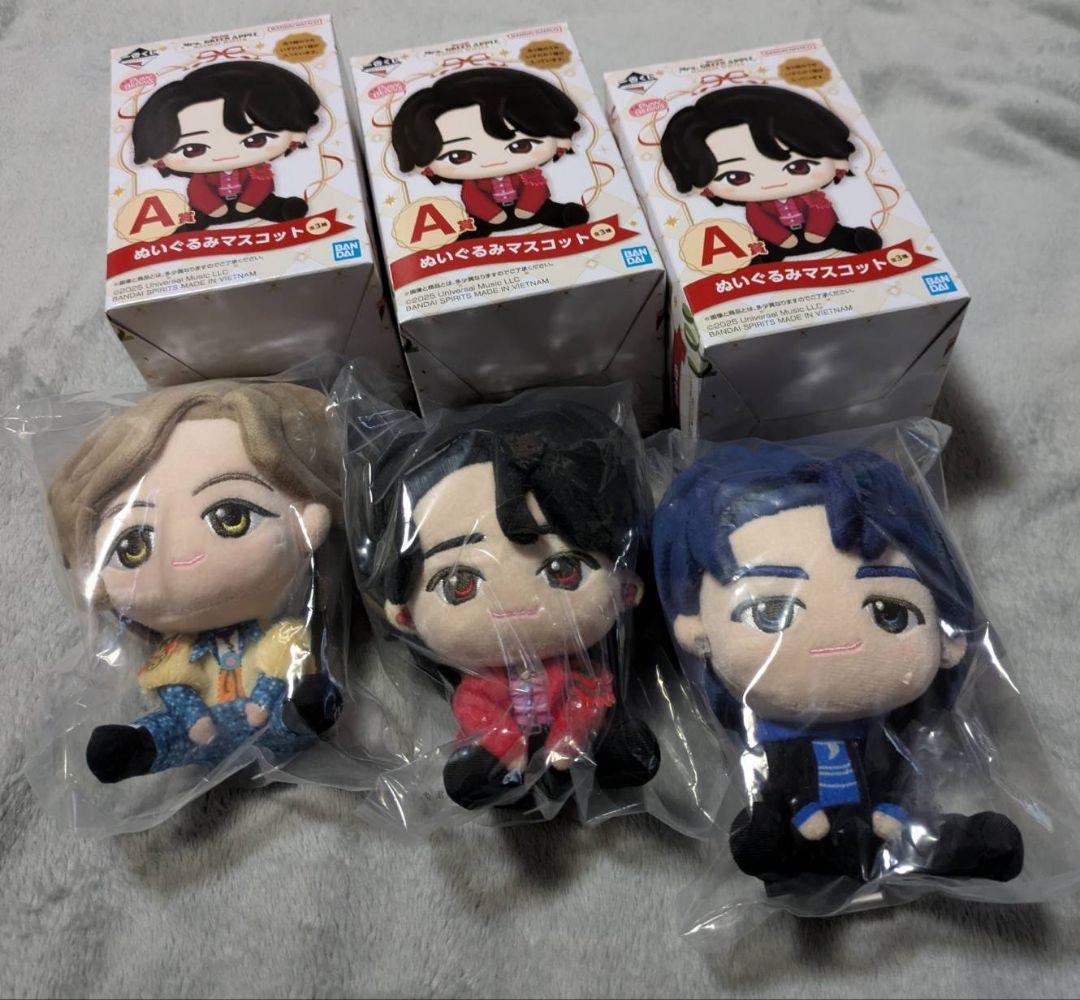 ミセス　一番くじ　Mrs. GREEN APPLE　A賞 ぬいぐるみ　全3種