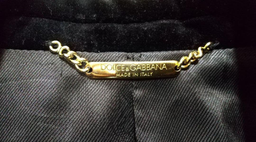 本物★ブラック★金プレート2006年モデル長渕剛ドルガバベロア1Bジャケット44