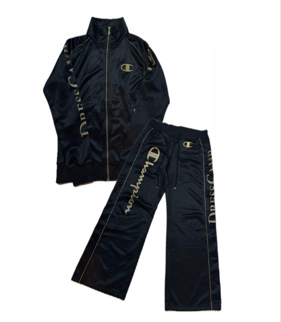 【希少】Champion × DRESSCAMP ジャージ 黒 セットアップ