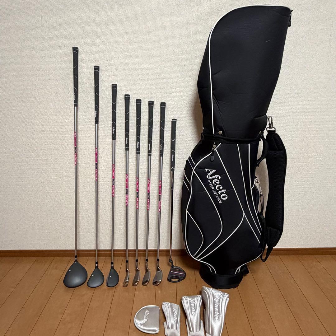 Afecto レディース ゴルフクラブセット レフティ 左用 8本 キャディ
