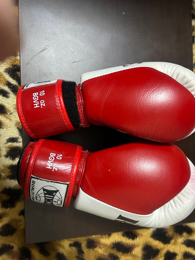 RISE×WINDYボクシンググローブ 10oz ホワイト/レッド