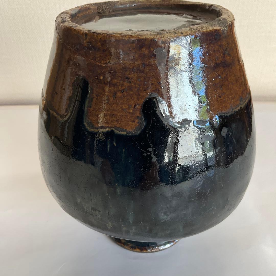 古伊万里　瑠璃釉海鼠壺　江戸時代中期頃