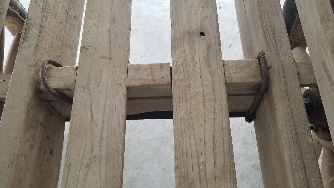 極希少品　文化遺産　美術工芸品　大型　大八車　貴重ナンバー付　大正～昭和　引取