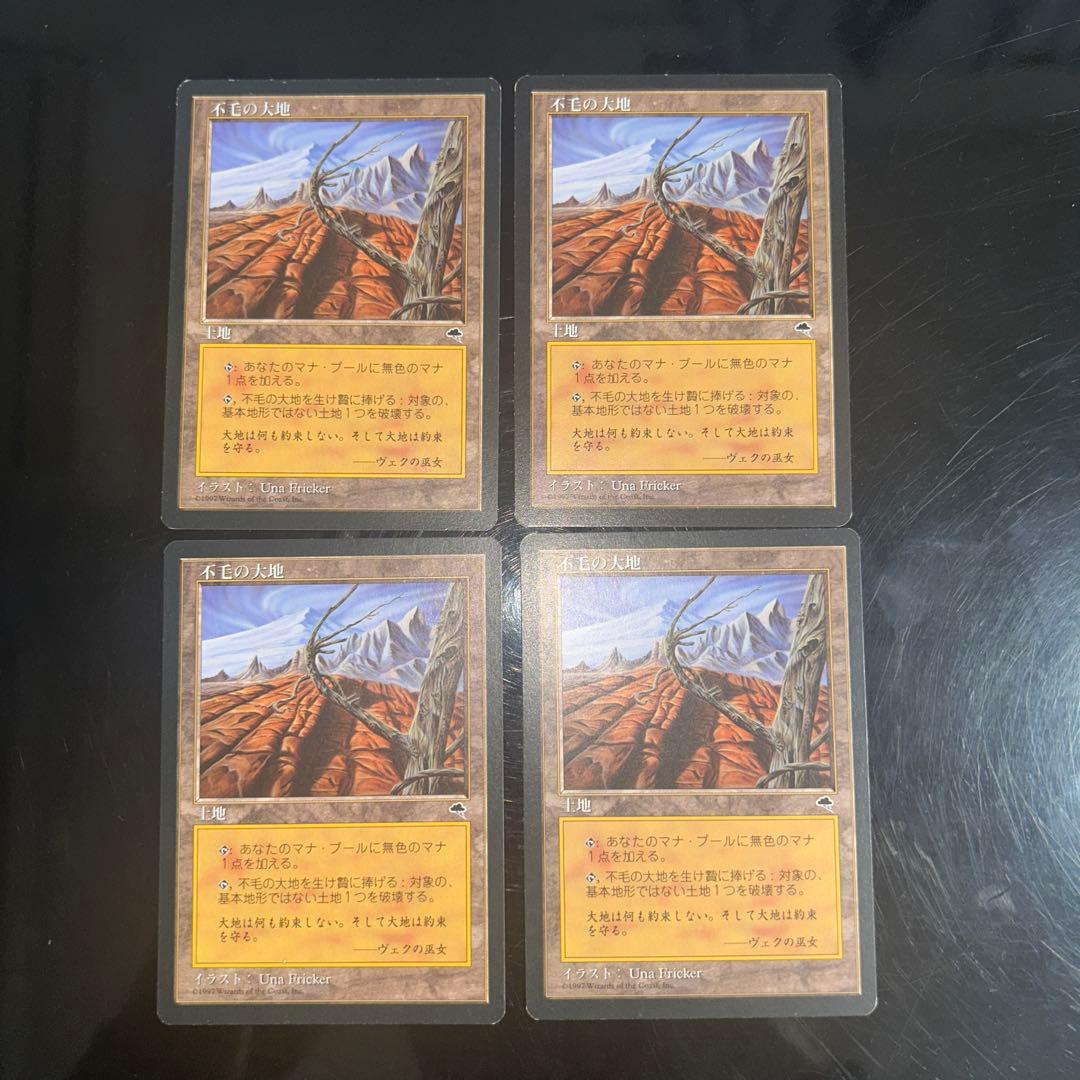 不毛の大地　4枚セット　MTG