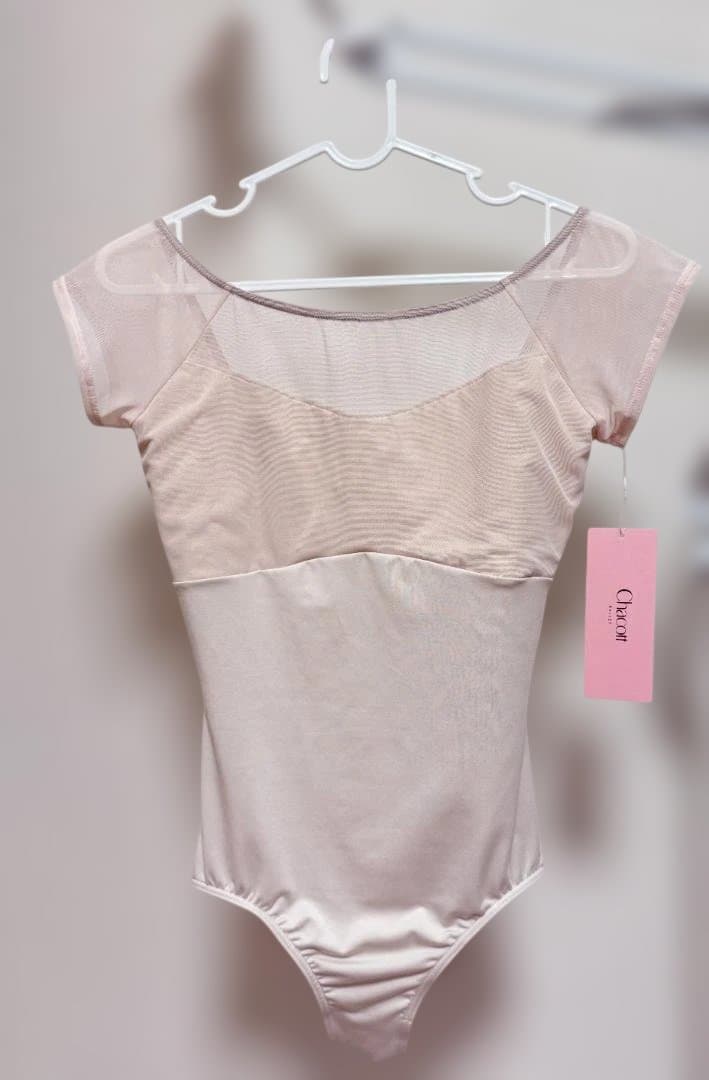 新品 Chacott チャコット メッシュスリーブ バレエレオタード L