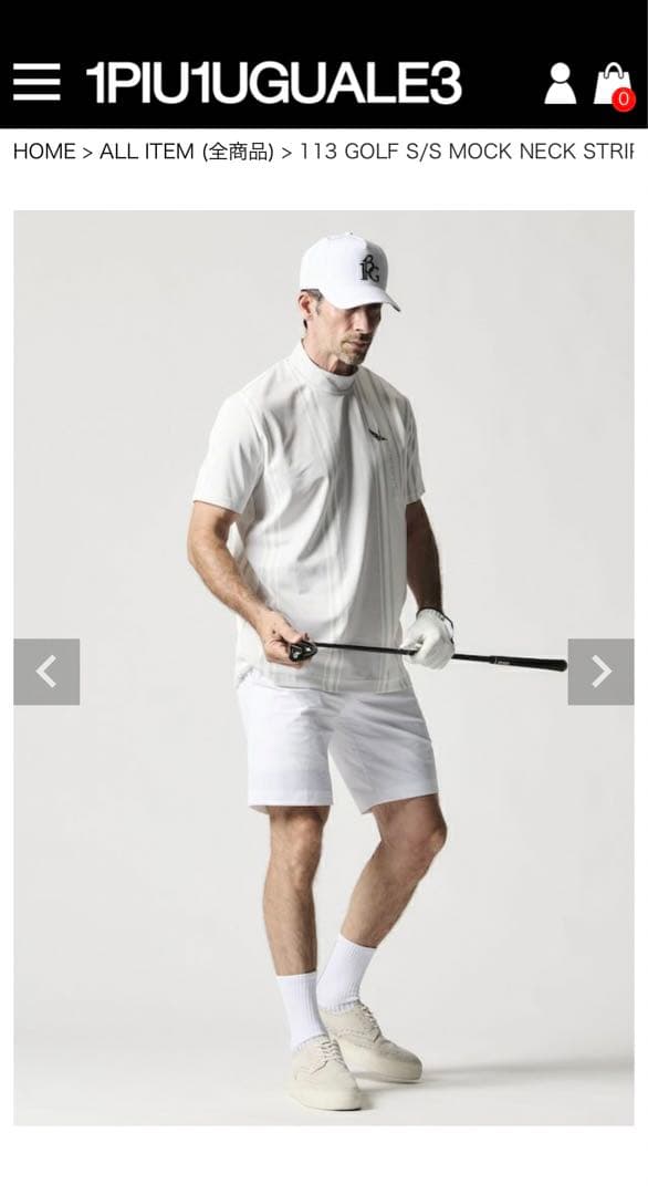 ウノピゥ 1PIU1UGUALE3 ゴルフ モックネック 白 GRT251 4