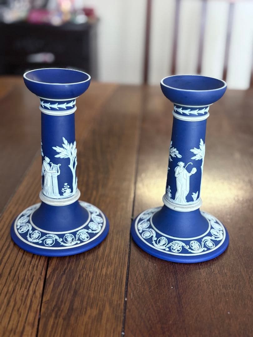 ウェッジウッド ジャスパー 燭台（キャンドルスティック）