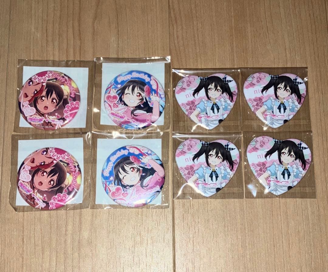 ラブライブ 矢澤にこ バースデー缶バッジ スクフェス2 GiGO ハート缶バッジ