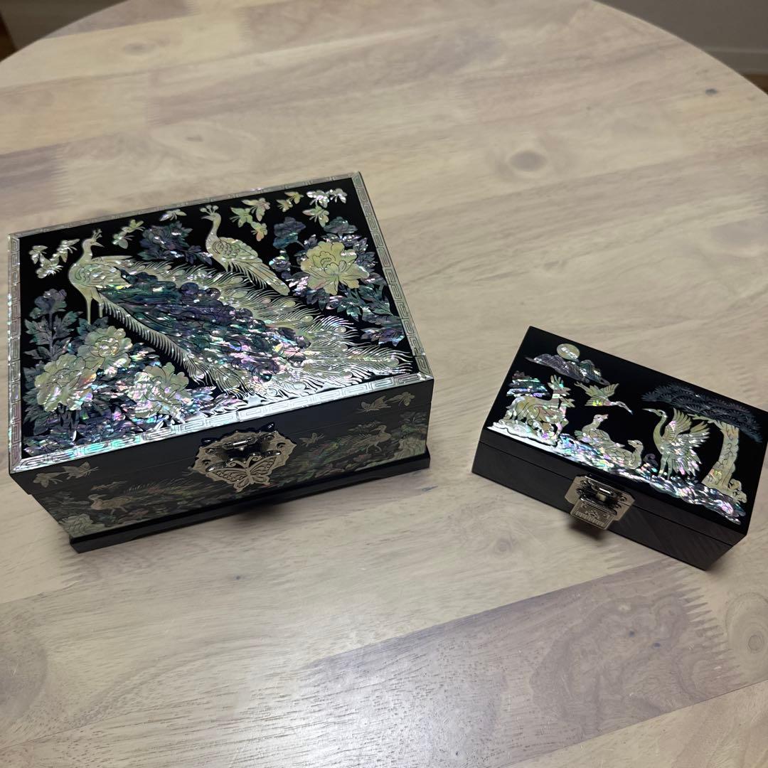 韓国伝統工芸・螺鈿細工（らでん）ジュエリーボックス