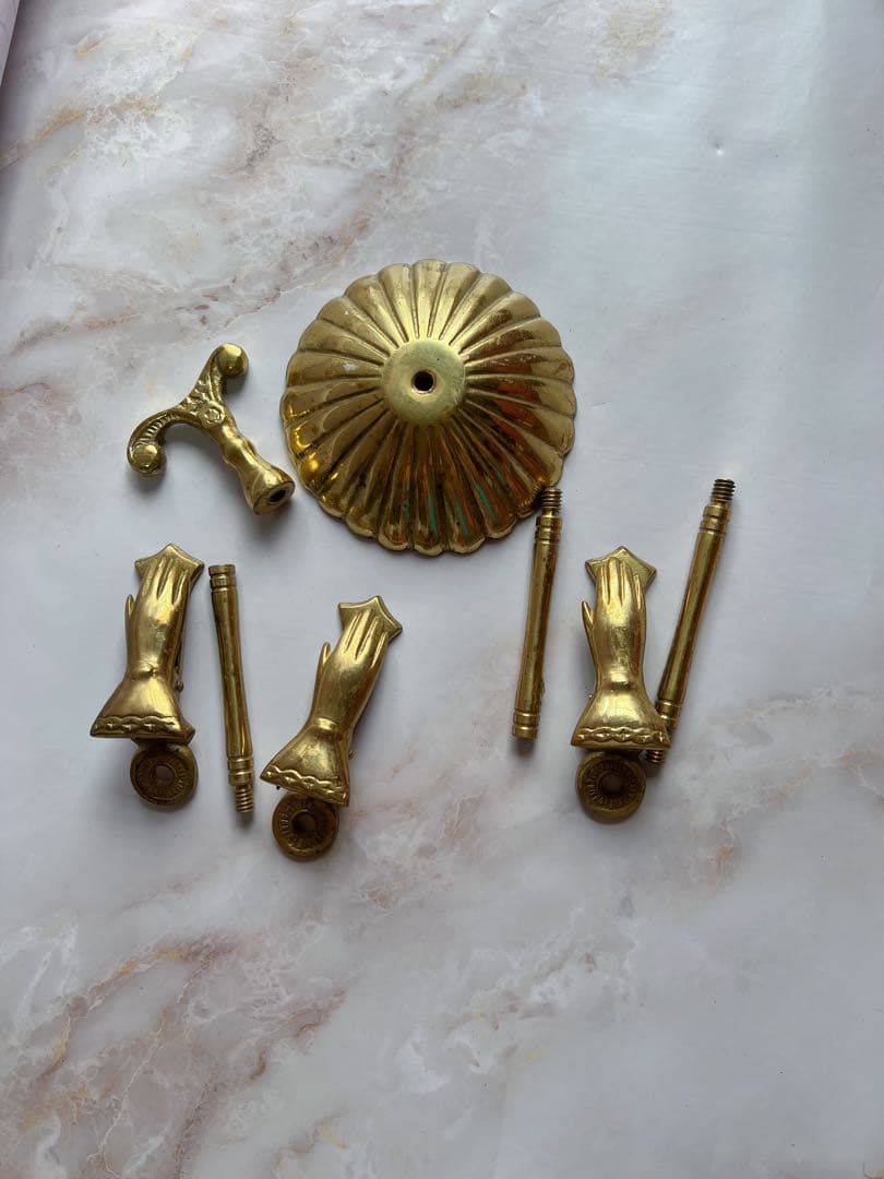 ハンドクリップスタンド 真鍮 店舗什器 ディスプレイ　ヴィンテージ オブジェ