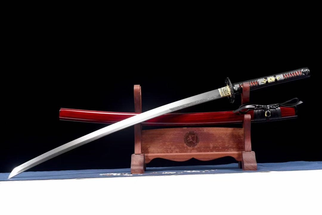 紅凰 本牛革柄巻 日本刀 武具 鑑賞刀 居合刀 模造刀 舞踊刀