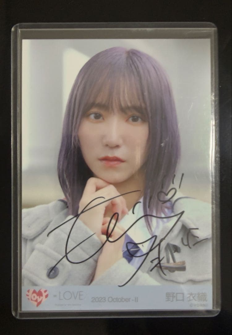 野口衣織 直筆 生写真 ヨリ ラストノートしか知らない