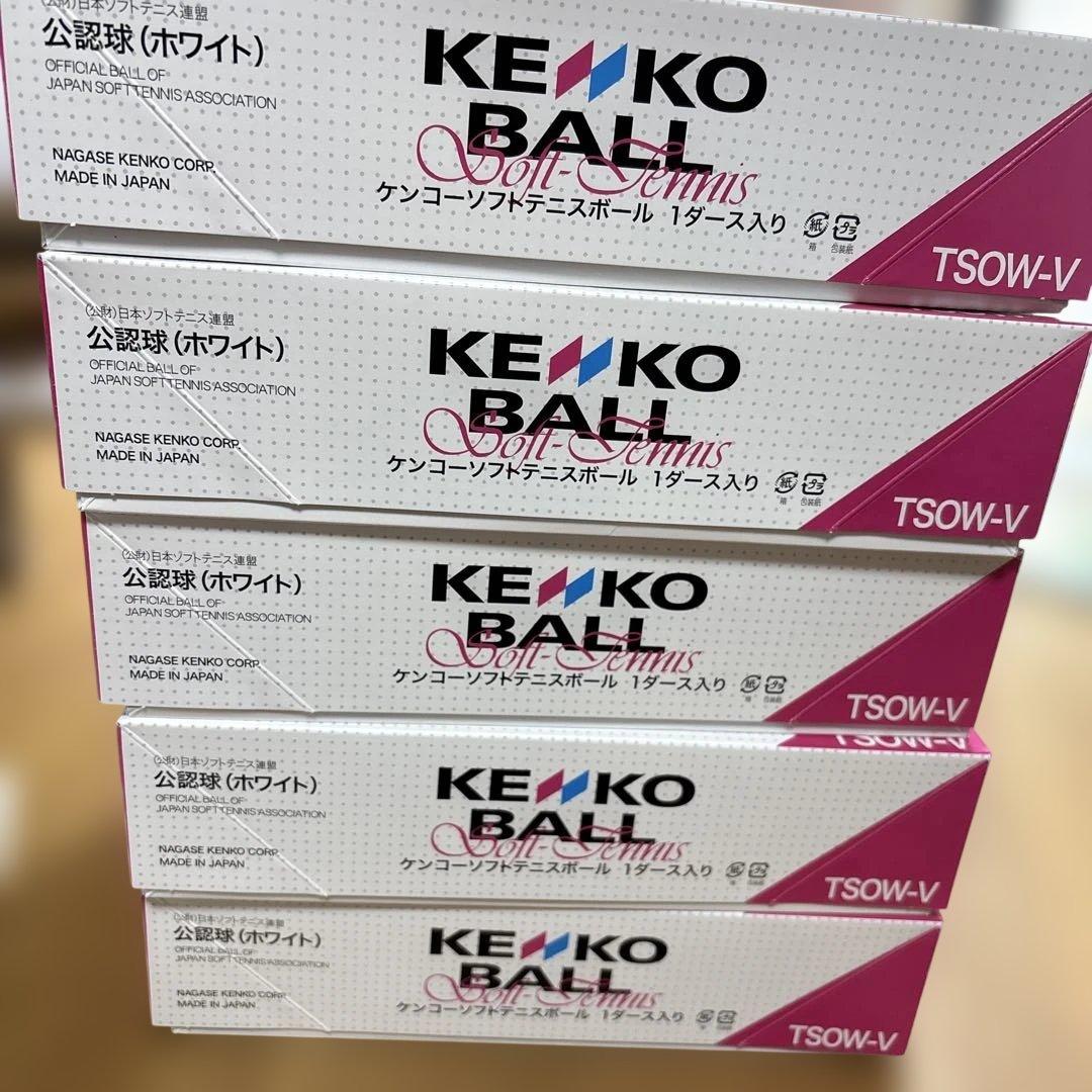 ソフトテニスボールペン ケンコー公認球（白） 5打