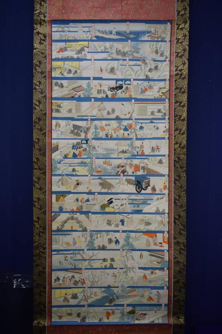 複製/親鸞聖人御奮跡絵傅/工芸/大幅/布袋屋掛軸HJ-321