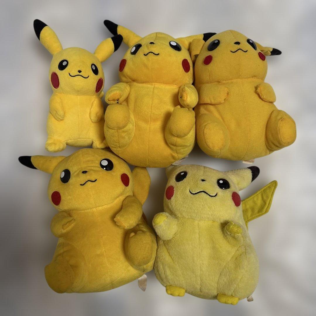 希少 TOMY 赤タグ含む ピカチュウ ぬいぐるみ 5点 初期