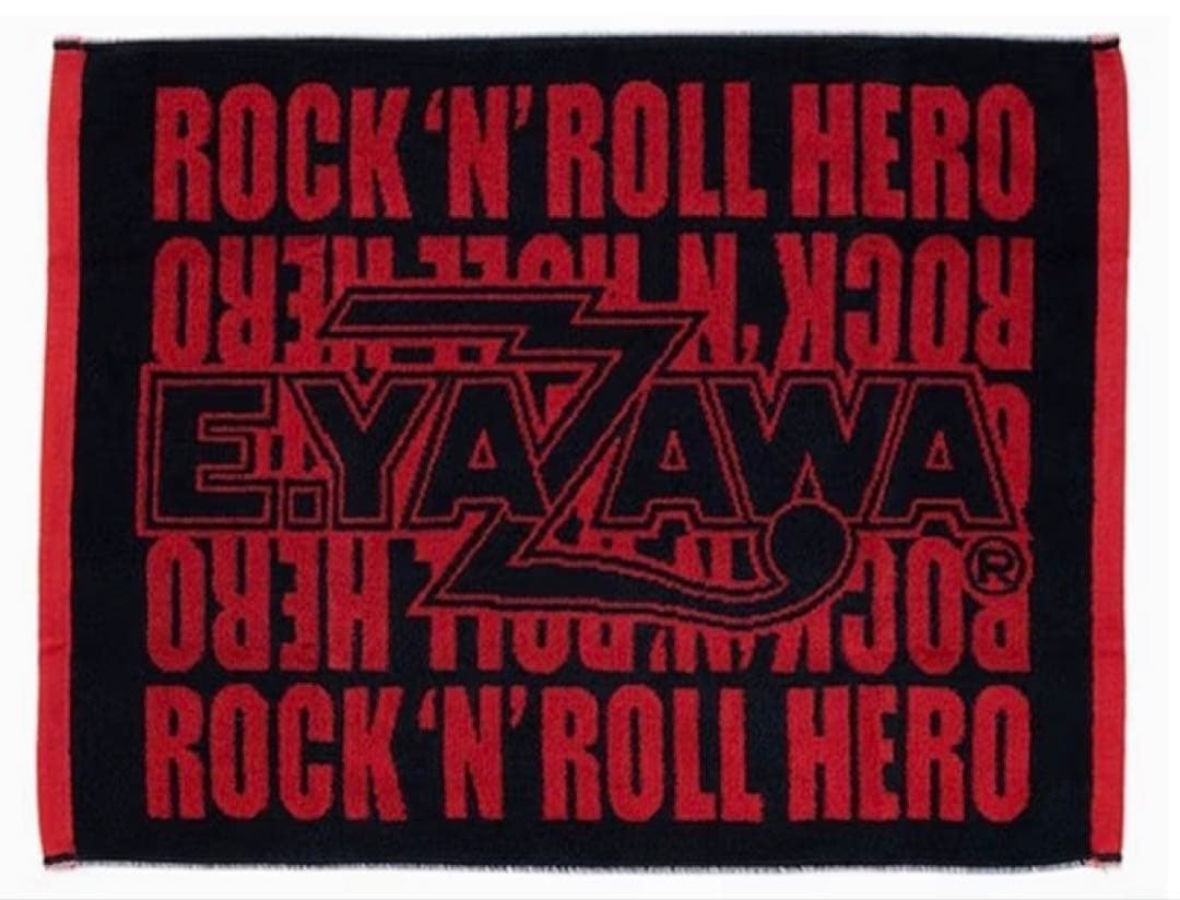 矢沢永吉　未開封　バスマット　ロゴ　ロックンロールハロー　レッド／ブラック