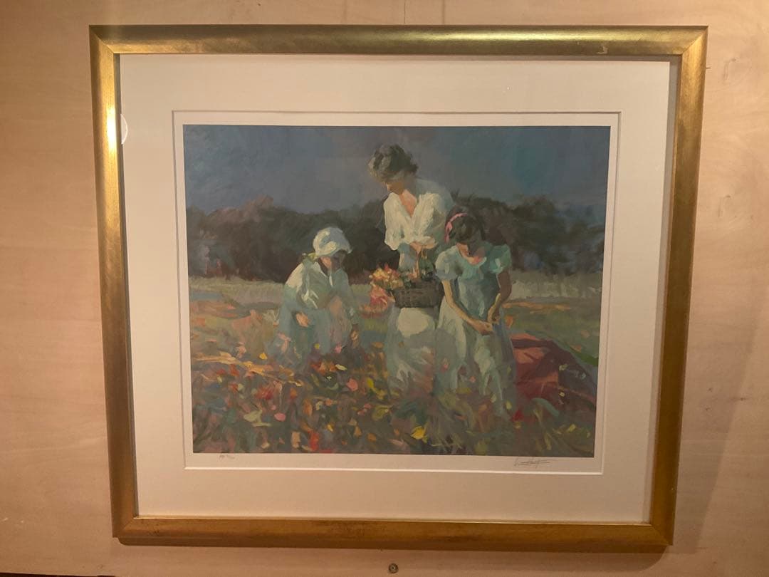 ドン・ハットフィールド「ポピーの丘」シルクスクリーン　直筆サイン・エディション有