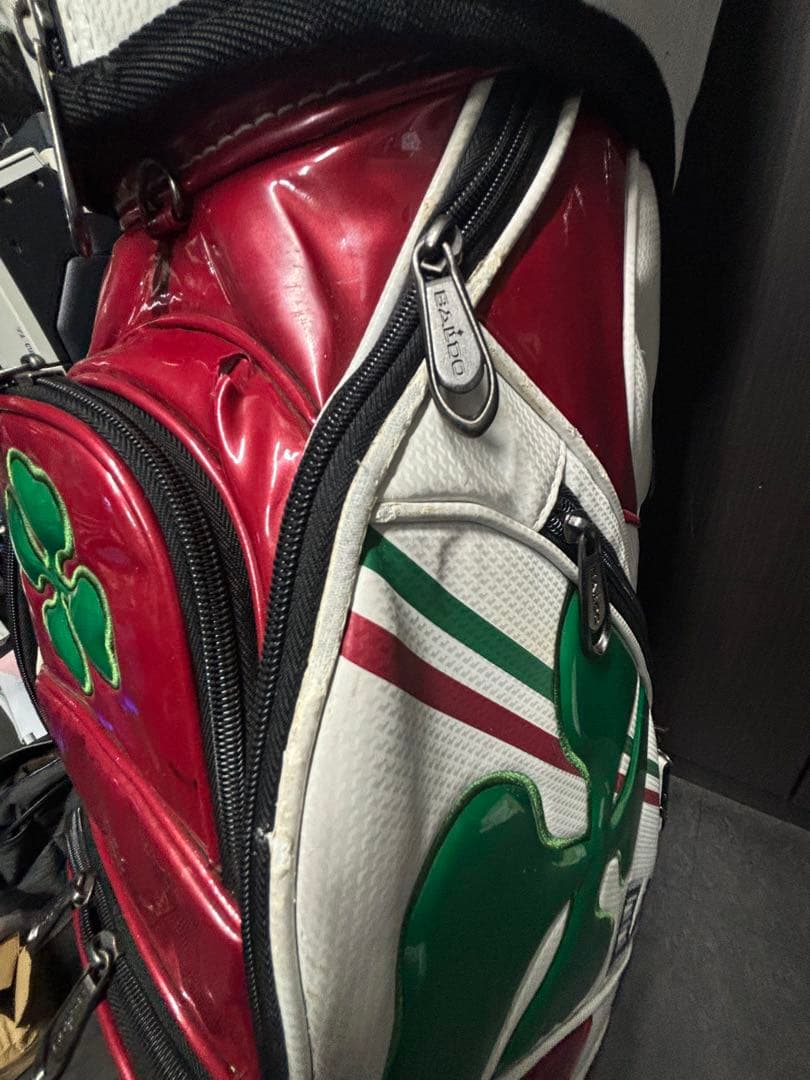 BALDO キャディバッグ ホワイト グリーン レッド